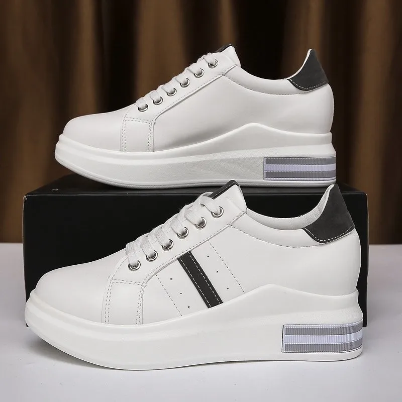 

Кроссовки женские на платформе, Лоскутная Вулканизированная подошва, на шнуровке, дышащие легкие беговые кеды, осень