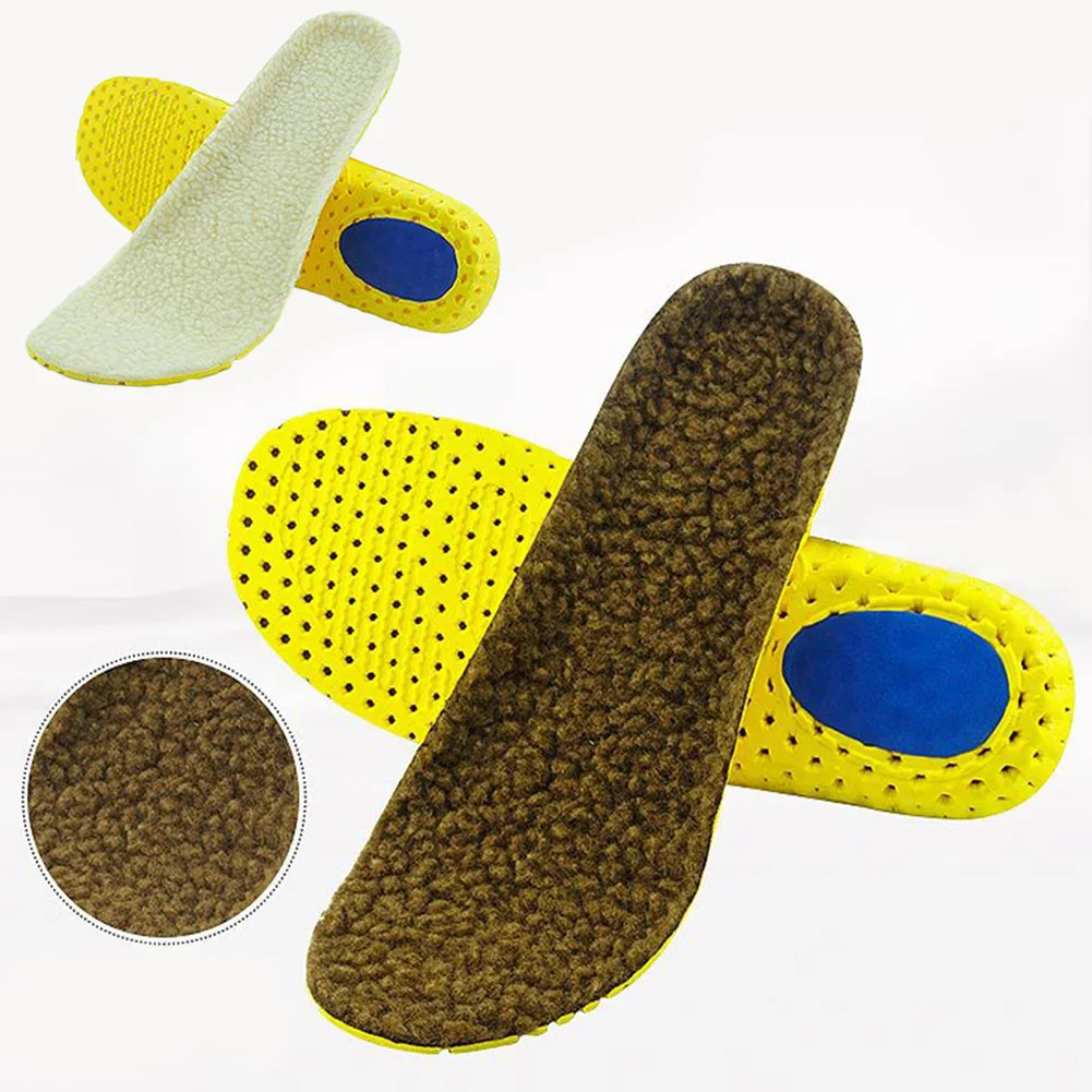 Теплые кашемировые стельки с подогревом утепленные мягкие дышащие зимние