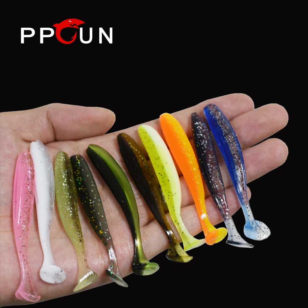 

PPGUN 10pcs/Lot Soft Lure Set Silicone Bait 7cm 2g Goods for Fishing Sea Fishing Pva Swimbait Wobblers Artificial Tackle Lures