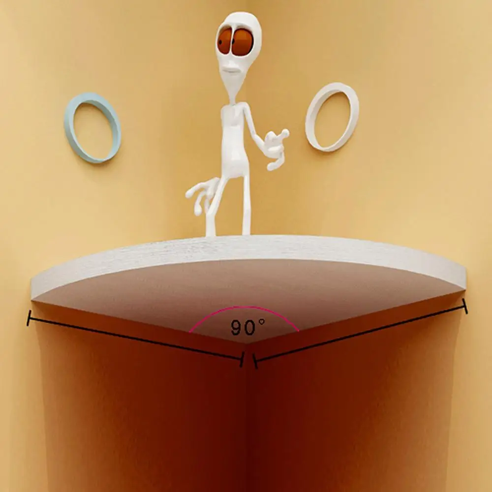 1 шт. декоративная деревянная Веерная полка Органайзер|Полки для ванной| |