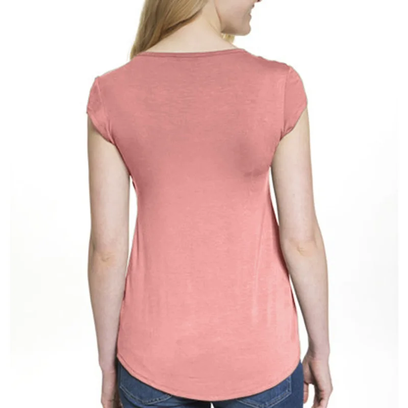 Женская Повседневная Блузка для кормящих матерей с коротким рукавом хлопковая