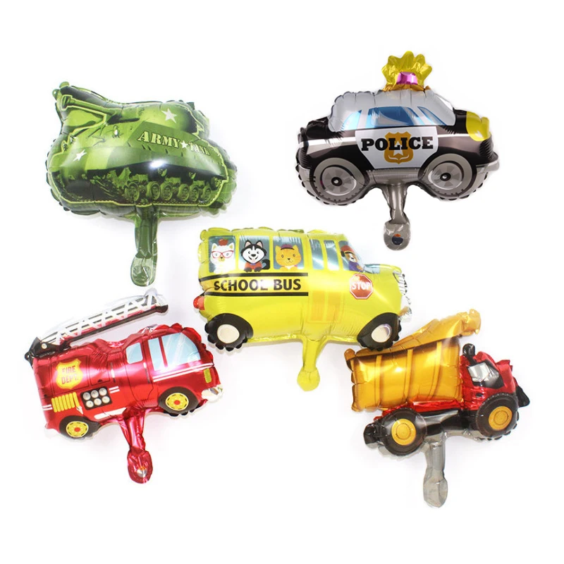 

5pcs Mini Vehicle Airplane Car Balloon Birthday Party Decorations Cartoon Toy Decoration Birthday Boy Gender Reveal Party