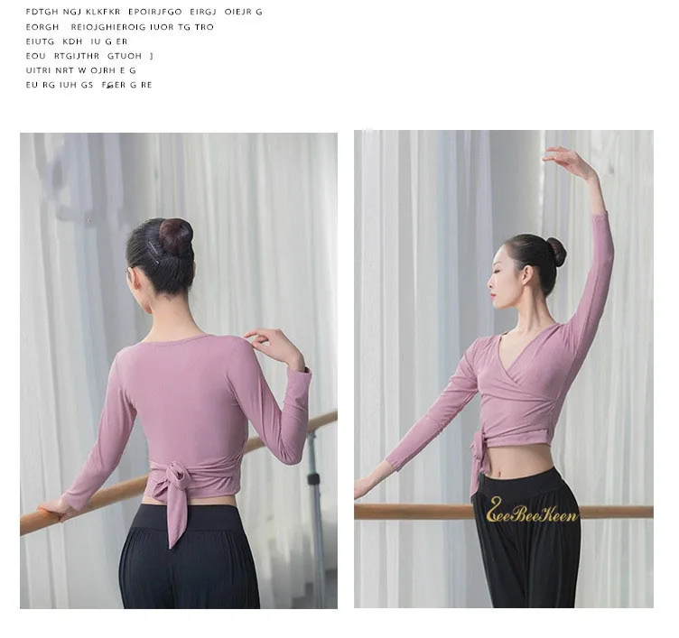 Трико для гимнастики Bailarina с v-образным вырезом, тренировочная одежда для взрослых, танцевальные топы для йоги, балетные трико для женщин, трико F balerina