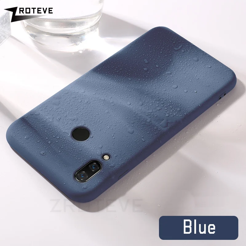 P Smart чехол ZROTEVE жидкий силиконовый чехол для huawei P Smart Plus+ гладкий Чехол для huawei P Smart Plus чехол s - Цвет: Синий