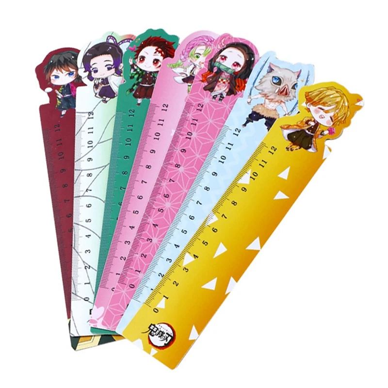 

Anime Demon Slayer: Kimetsu No Yaiba Kamado Tanjirou Cosplay Ruler Measuring Scale Student Cartoon Measure Ruler Stationery Gift
