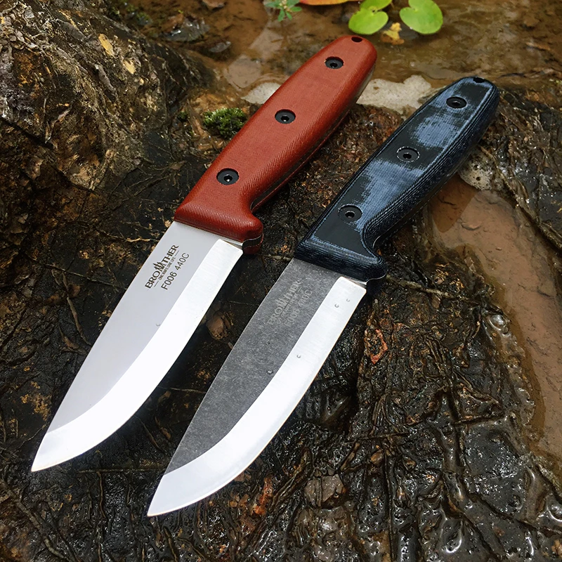 

[Brother F006] High hardness Knife Full-Tang outdoor survival Fixed Blade Straight Edge Hunting Rescue Tactical EDC Tool