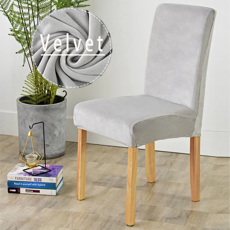 

Airldianer сплошной цвет Бархатный Чехол для стульев Four seasons универсальный эластичный чехол для сиденья для гостиницы Гостиная анти-грязный 1/2/4/6...