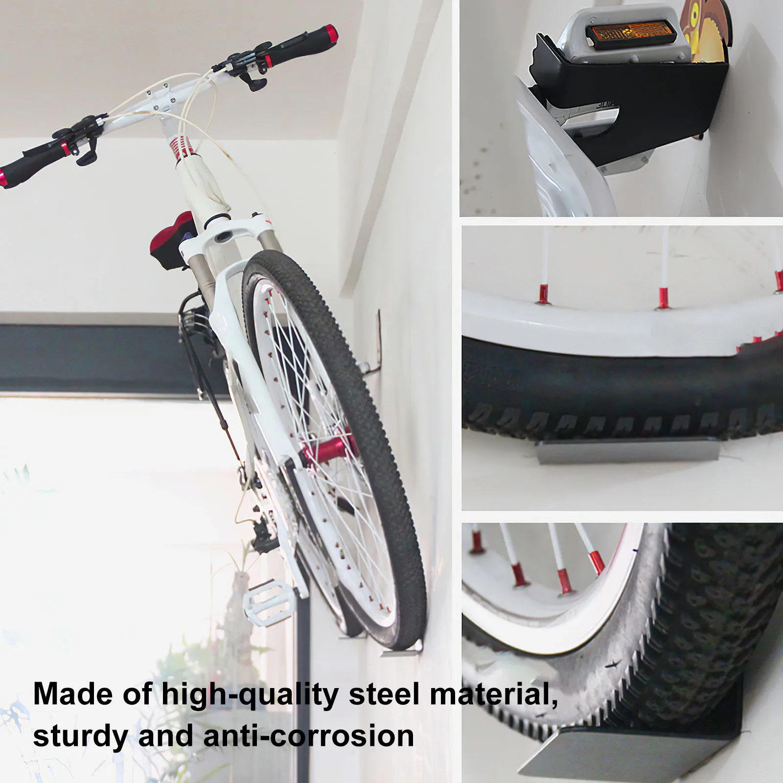 

Bike Rack Holder Wall Mounted Bicycle Holder Hanger Heavy Duty Bicycle Storage Rack For Garage Bicycle Rack Storage Universal