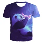 Новинка, интересная футболка с 3D рисунком, Детские мужскиеженские футболки, панды, бамбуковые белые медведи, милые футболки в стиле Харадзюку, новинка 2021
