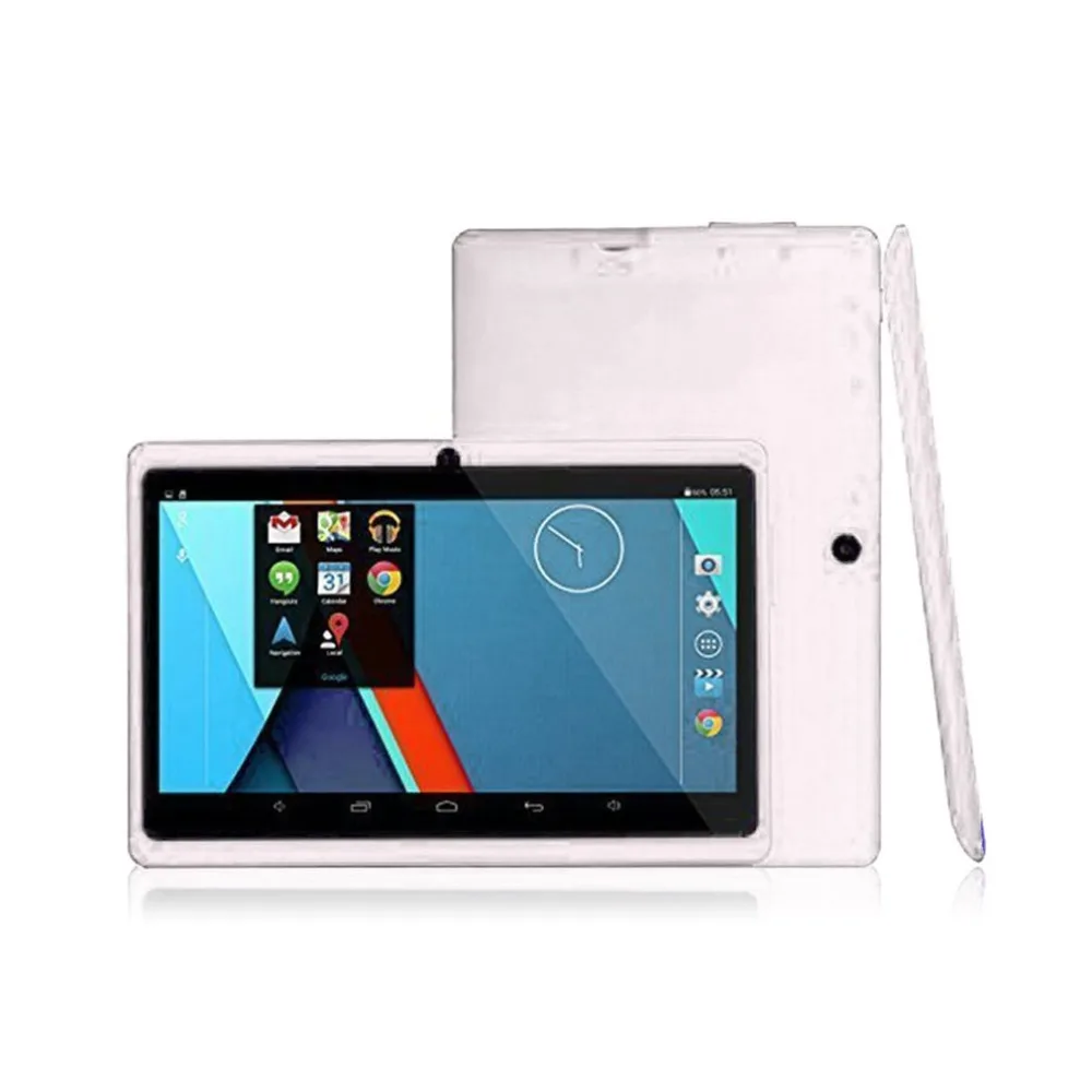 Планшет 7 дюймов Android TFT дисплей HD 1080P 1024x600 четырехъядерный детский подарок планшет Bluetooth Wifi 512 Мб+ 8 Гб игры планшеты с двойной камерой