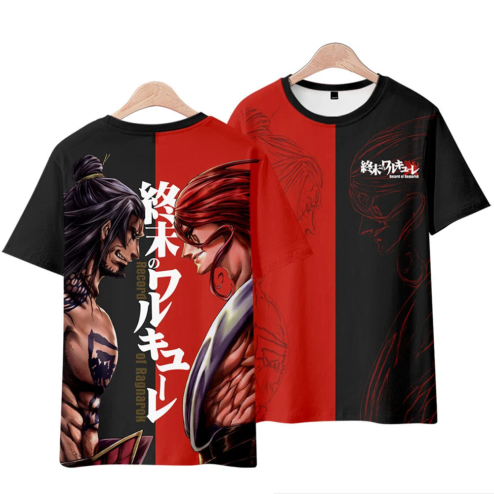 

Japan Anime Record of Ragnarok 3D T Shirt Women Men Summer Short Sleeve Funny Tshirt Graphic Tees Streetwear Cosplay Costume
