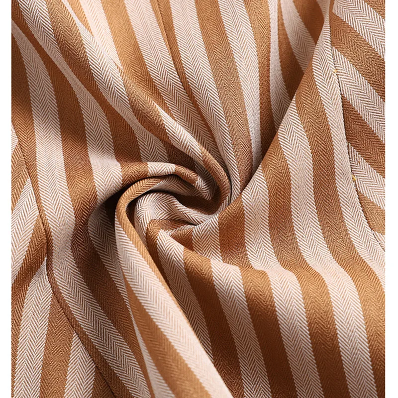 Костюм брючный женский в полоску хаки весна осень одежда для студентов колледжа