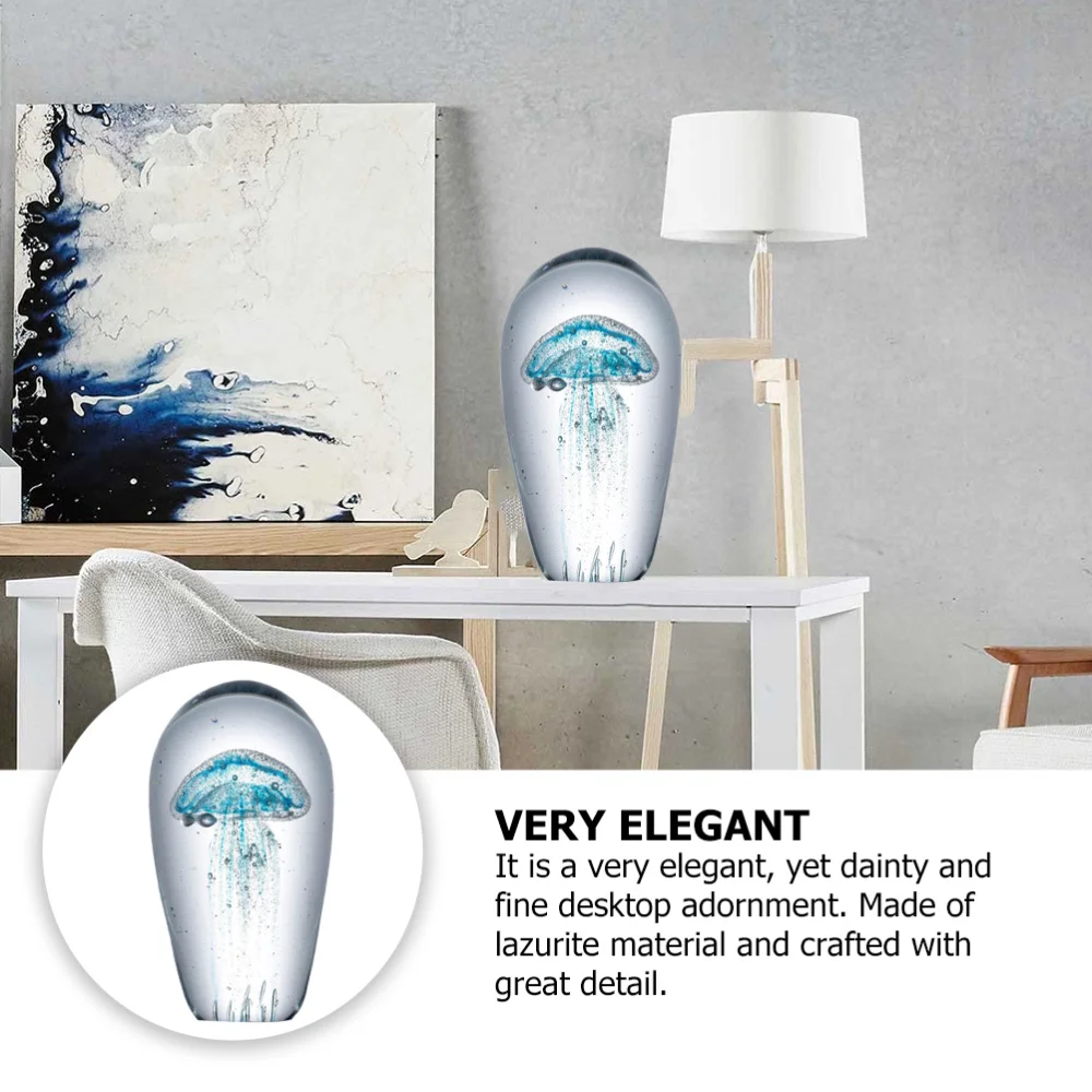 

1Pc Lifelike Jellyfish Sculpture Ornament Desktop Adornment Modern Home Decor