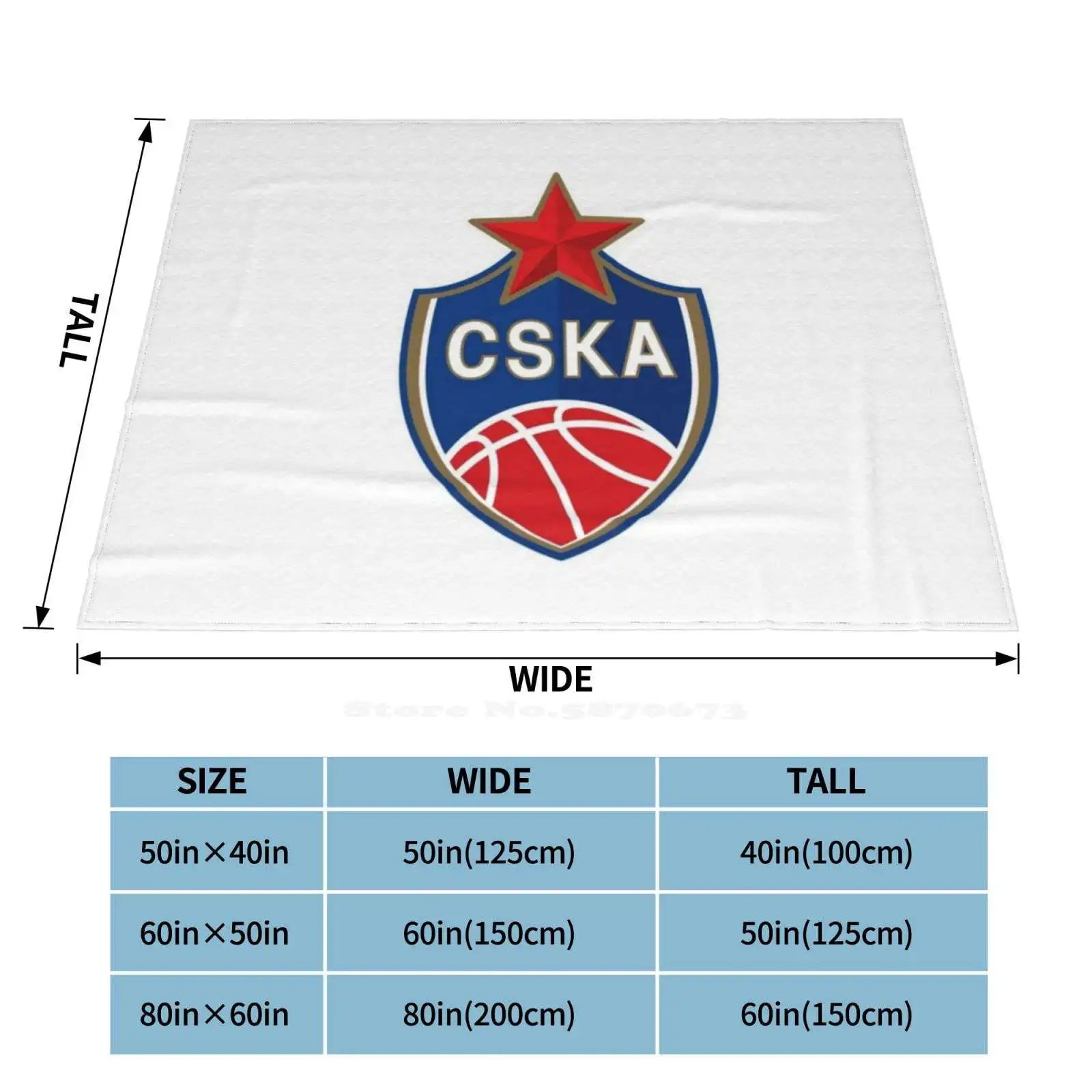 Московский логотип Cska модное смешное мягкое одеяло в трендовом стиле Россия