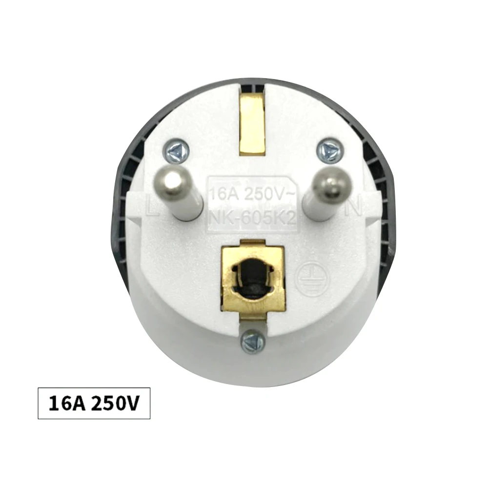 

19x4.8mm EU plug 2PIN AC 250V 16A 2 Round Pin EU Universal EU Plug Converter Socket AU US UK CN To EU Wall Socket Travel Adapter