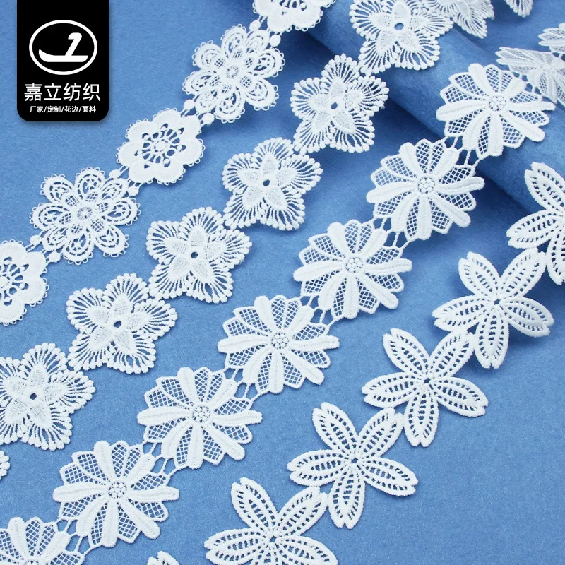

High Quality Off White Flowers Lace Trim Venise Lace Trimming 10 Yards=1 Lot