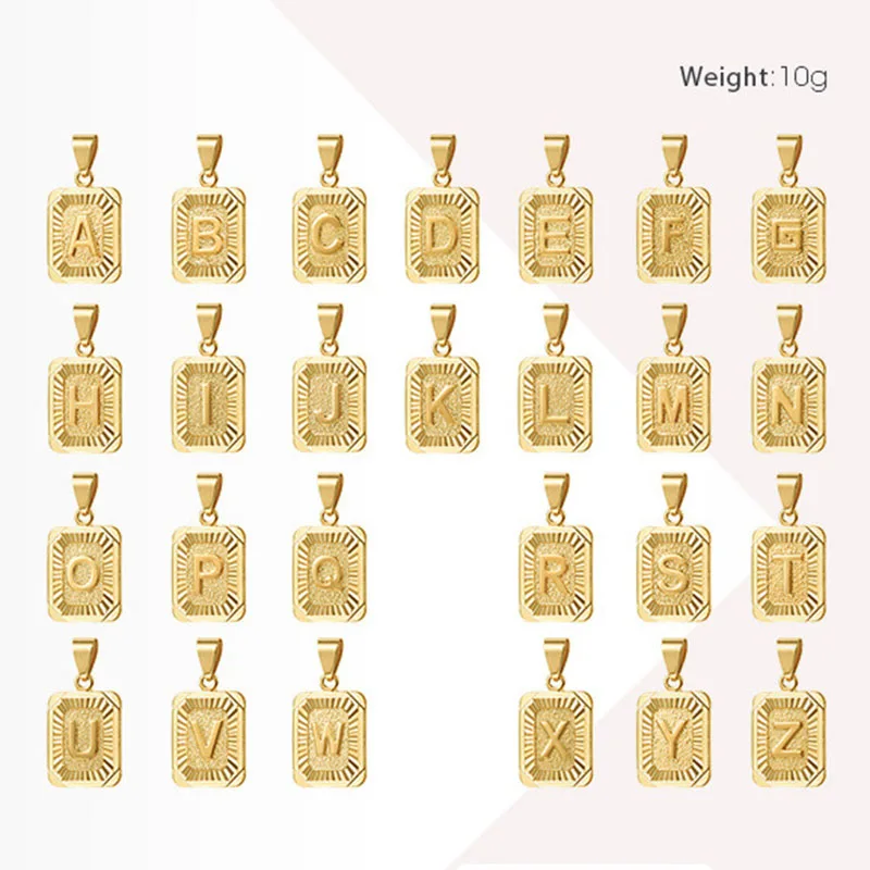 

Factory direct sales letter necklace European and American popular 26 English Pendant Necklace Singapore twisted chain stock