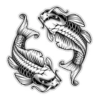 Уличный автомобиль Koi carp в японском стиле, модель найклейки на мотоцикл, стикеры #723