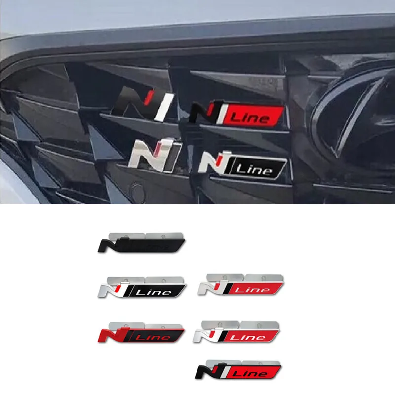 Металлический логотип N Line значок NLine с эмблемой гриля наклейки автостайлинг для