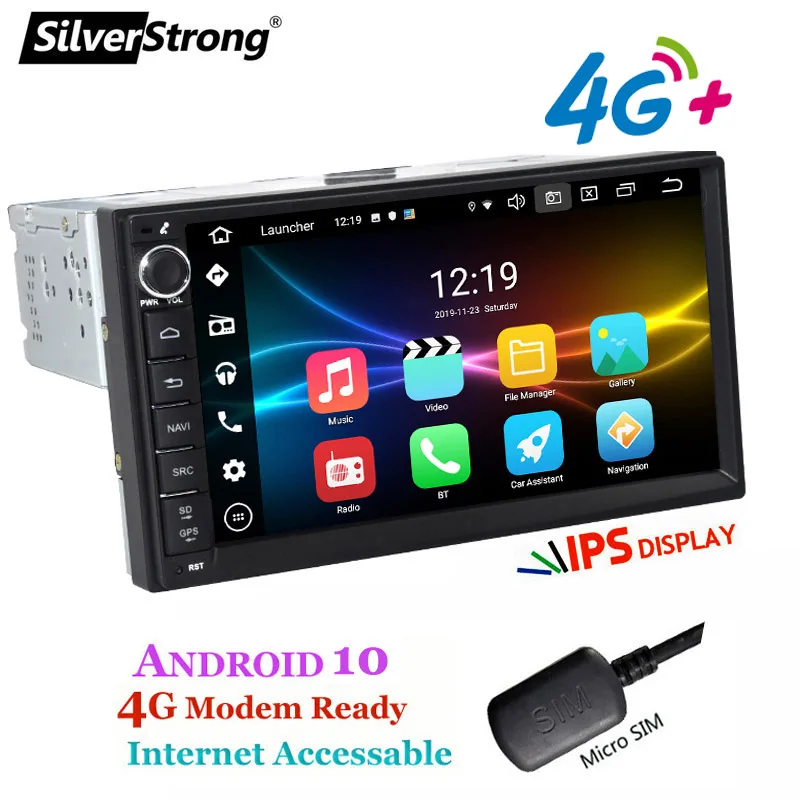 SilverStrong 7''IPS 4G модем 2Din Android 10 0 Универсальный автомобильный GPS Радио