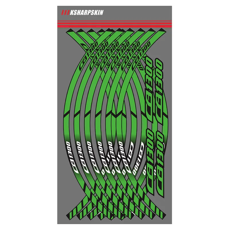 

12 X Motorcycle outer ring sticker stripe wheel accessories decorative reflective decals Suitable for HONDA CB1300 CB 1300
