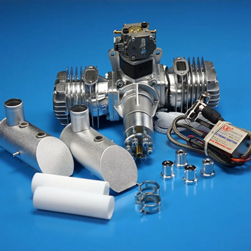 

Двигатель DLE111 111CC, бензиновый двухцилиндровый двухтактный боковой выхлопной газовый двигатель с естественным воздушным охлаждением, ручно...