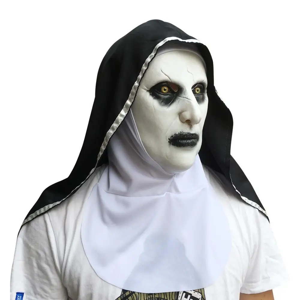 

Movie The Nun Valak Cosplay Costume Women The Conjuring Long Dress Robes Adult Horror Ghost Scary Halloween Carnival Fancy Dress