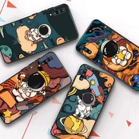 cute astronaut phone case for samsung galaxy a 51 30s a71 soft silicone cover for a21s a70 10 a30