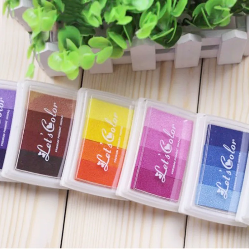 1 шт. градиент Цвета подушечка штемпельная с цветным изображением ремесло набор