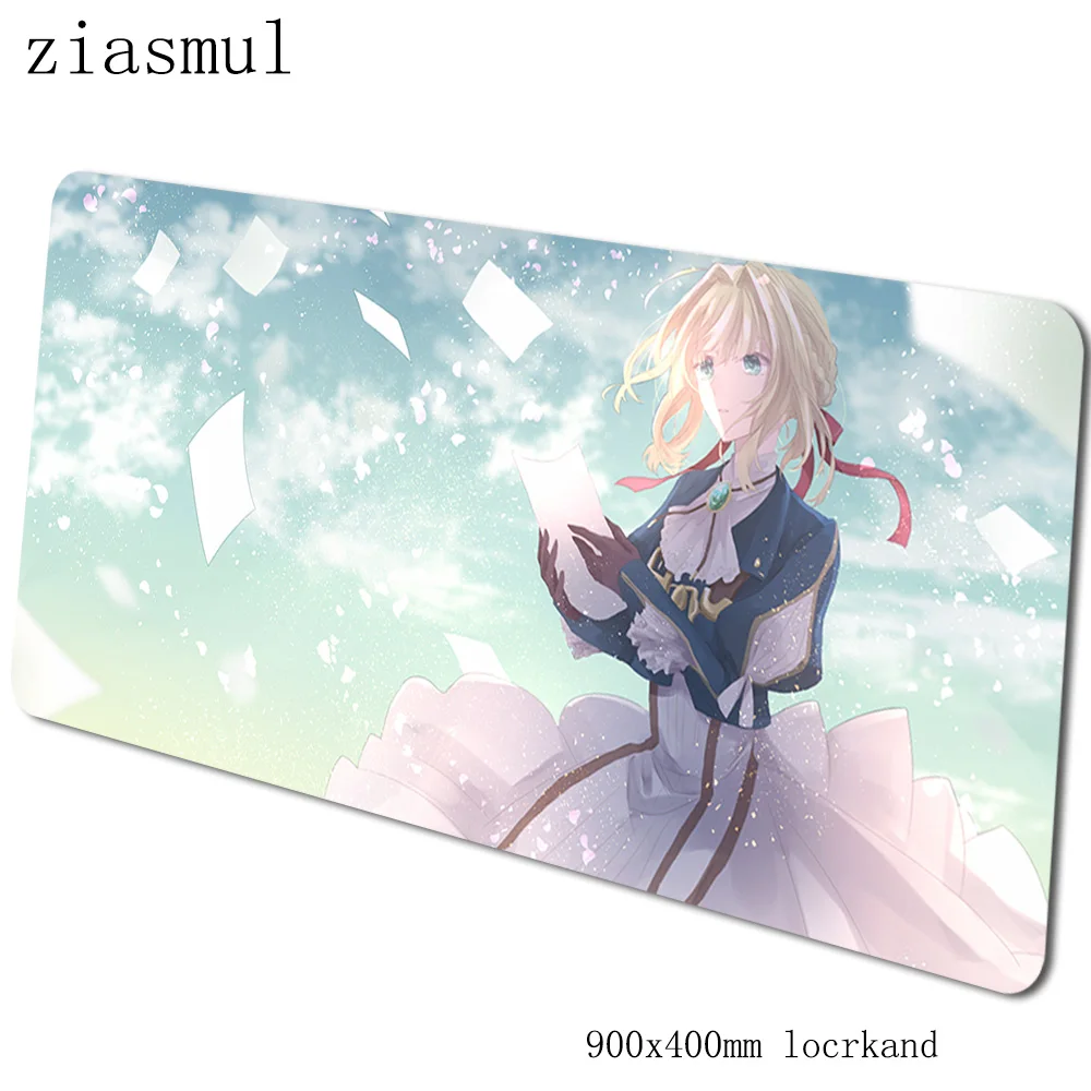Violet evergarden коврик для мыши 90x40 см, коврики для мыши, аниме, лучший игровой коврик для мыши, геймер, толстые персонализированные коврики для мыши, клавиатура, ПК, коврик - Цвет: pattern 10