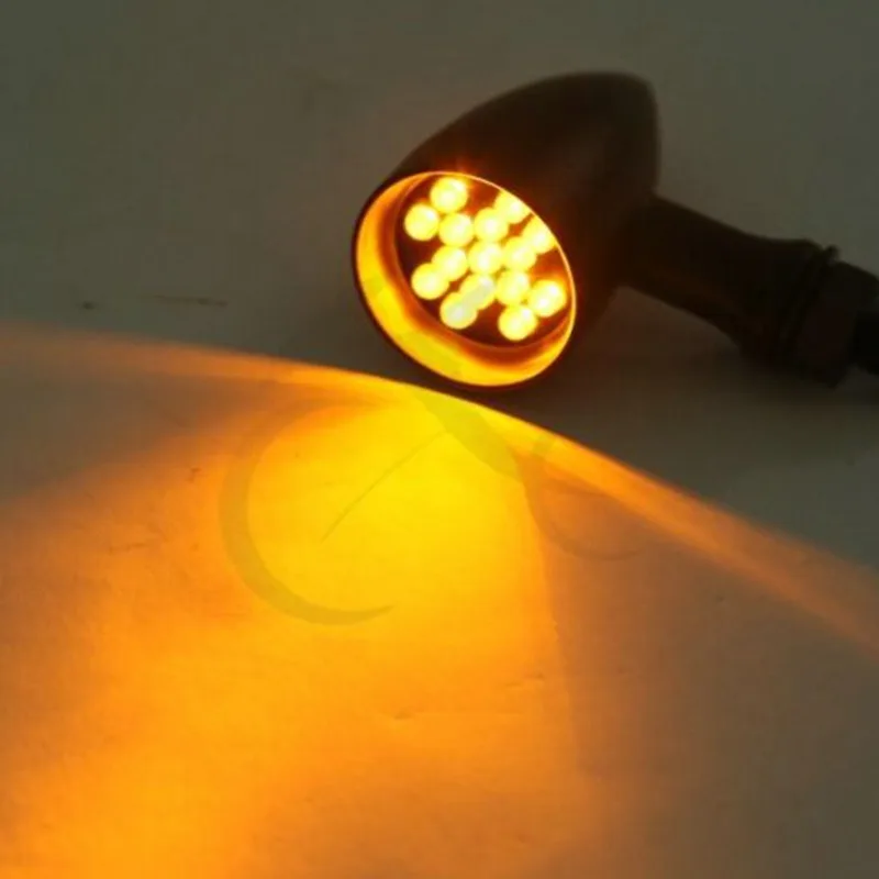 Motorcycle Mini Bullet LED Turn Signal Light For Harley Sportster Softail Bobber Customer |