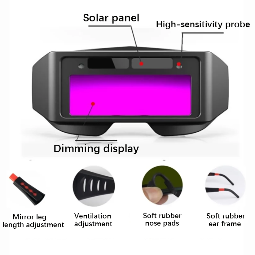 Automatic Dimming Welding Glasses Helmets Solar Goggles Special Anti-glare Tools For Masks Accessories | Инструменты