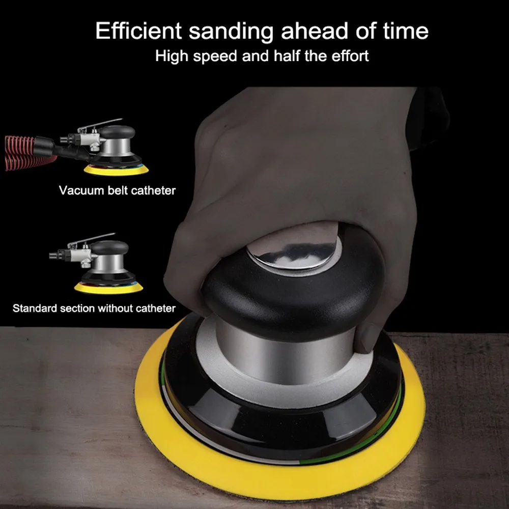 5 дюймов вакуумная пневматическая полировальная машина 10 наждачной бумаги