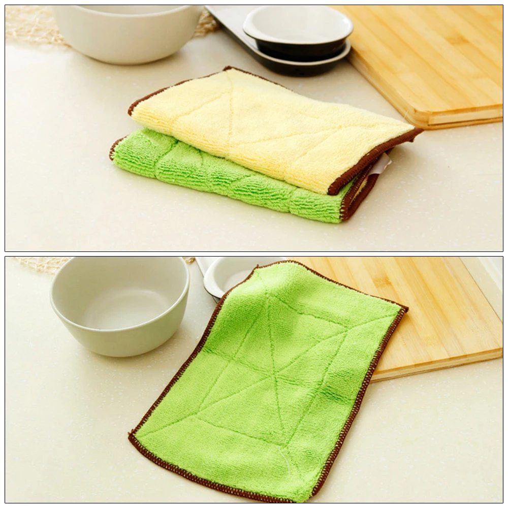 Кухонная сверхтонкая двухсторонняя мочалка из бамбукового волокна с