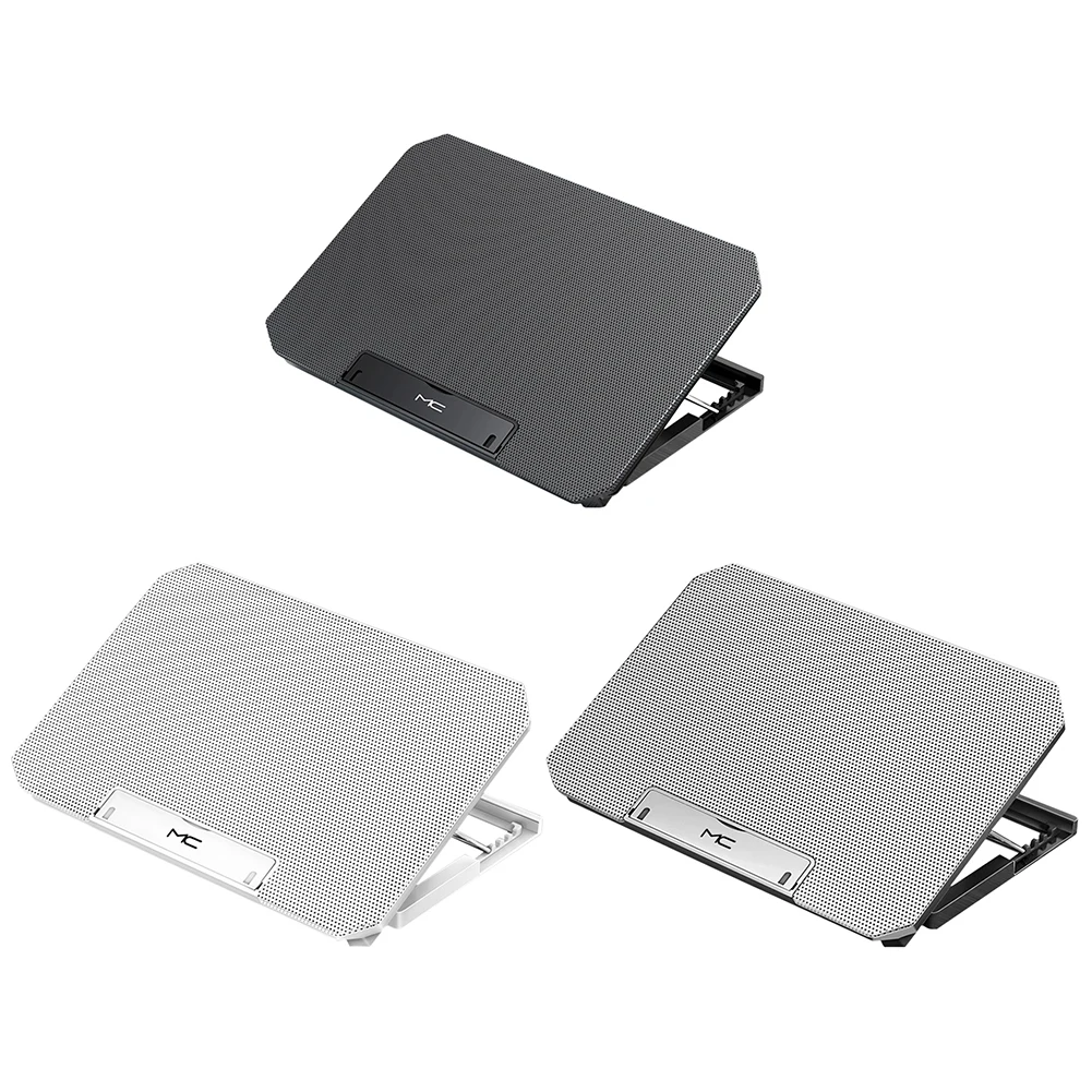 

Q100 Laptop Cooling Pad Twin Turbine fan 4Level Height Adjustment Cooler Stand Low Frequency Silent Air Cooled Notebook Radiator