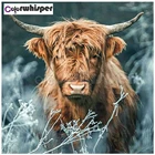 Алмазная живопись полный квадраткруглая дрель корова Як 5D алмазная живопись вышивка крестиком Мозаика кристалл картина Rt TH256