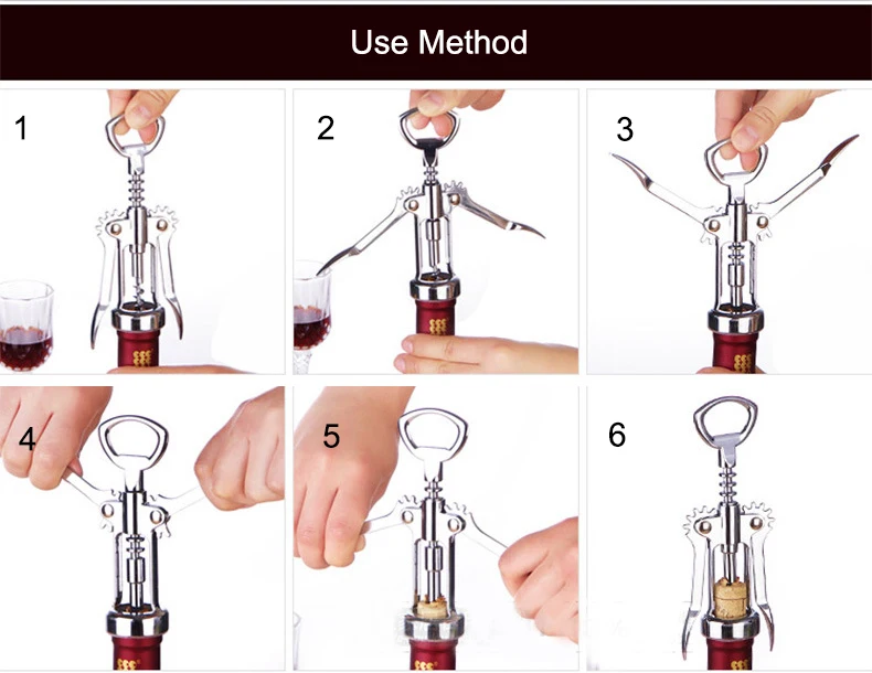 1 шт. Многофункциональный Нержавеющая сталь бутылки вина ручка для открывания