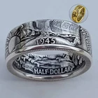 1945 историческое кольцо, двухсторонняя печать, живопись для мужчин, Личность аксессуары для пальцев, обручальное мужское t, древняя серебряная монета, Подарочные Кольца