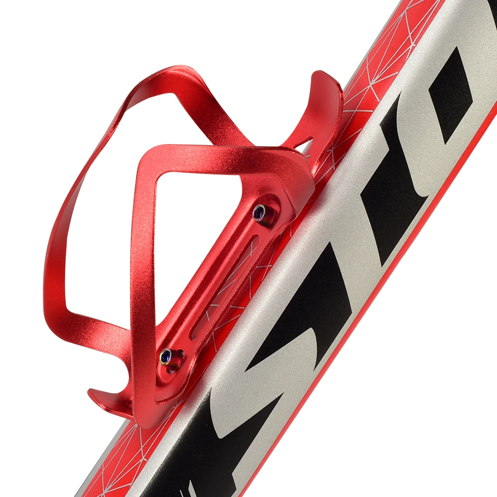 

2pcs SWTXO Ultralight Water Bottle Cage MTB Mountain Road Bike Aluminum Alloy Cycling Bottle Holder Bracket Red Black