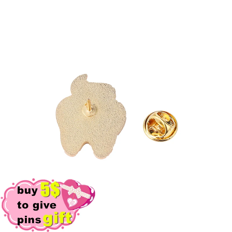 Эмалированная булавка для зубов и щетки на заказ стоматологические значки