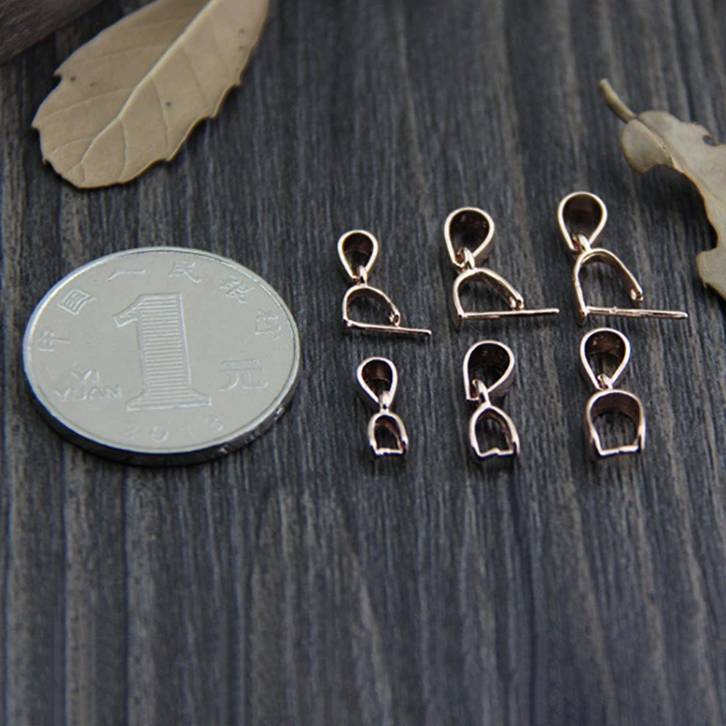 2pcs DIY Making 925 Sterling Silver Color Handmade Accessories Pendant Melon Buckle Rose Gold Clip Buckle Jewelry Connector