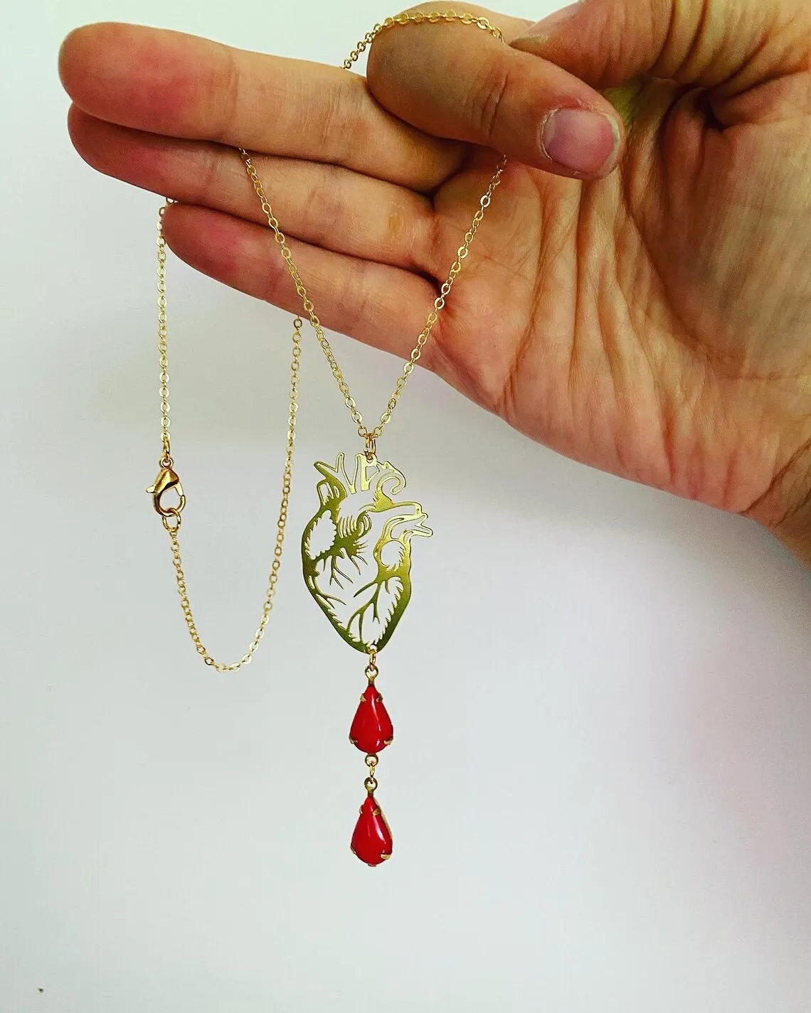 Ожерелье в форме сердца с золотым/серебряным покрытием | Украшения и аксессуары