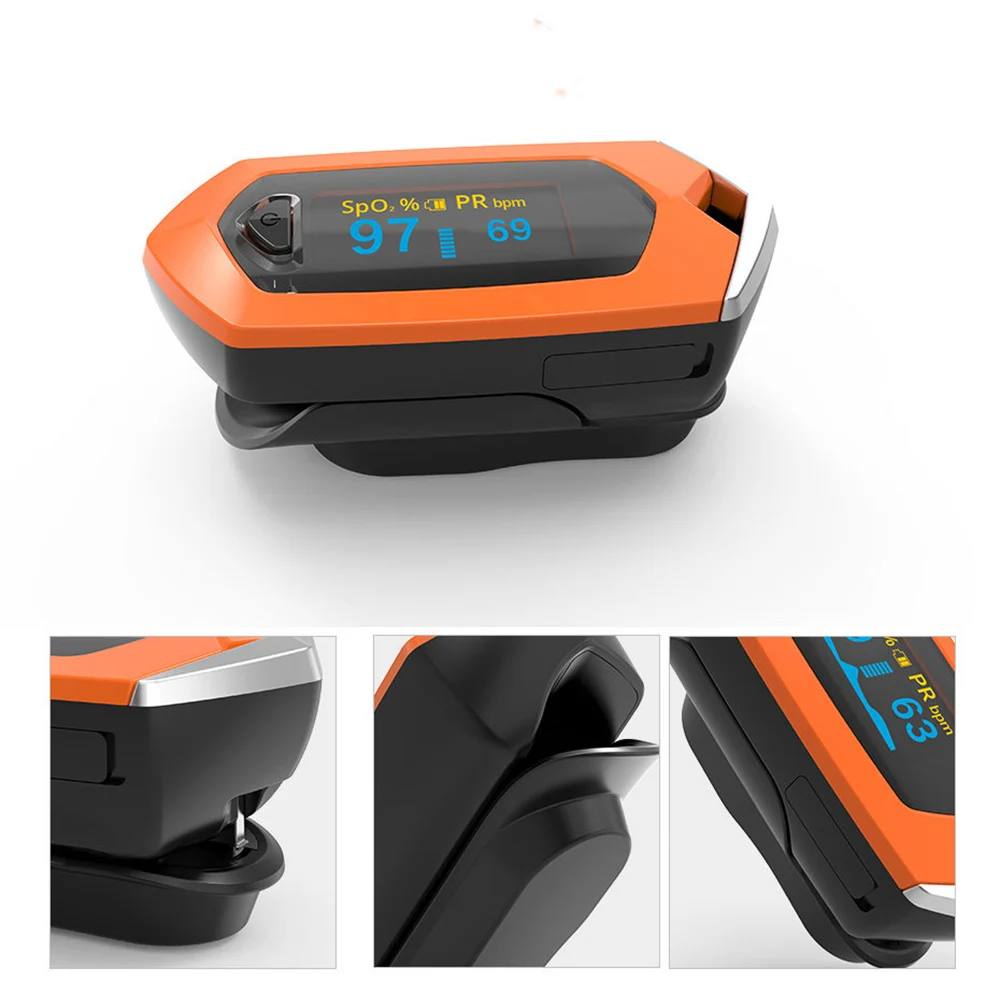 Пальчиковый Пульсоксиметр USB Перезаряжаемые OLED Дисплей кислород в крови