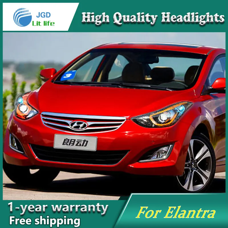 Высококачественный Стайлинг автомобиля для Hyundai Elantra 2012 2016 фары СВЕТОДИОДНЫЙ DRL