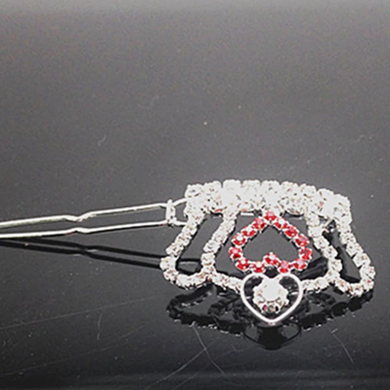 2020 блестящие заколки для волос животных Стразы Кошка Собака в виде короны собаки