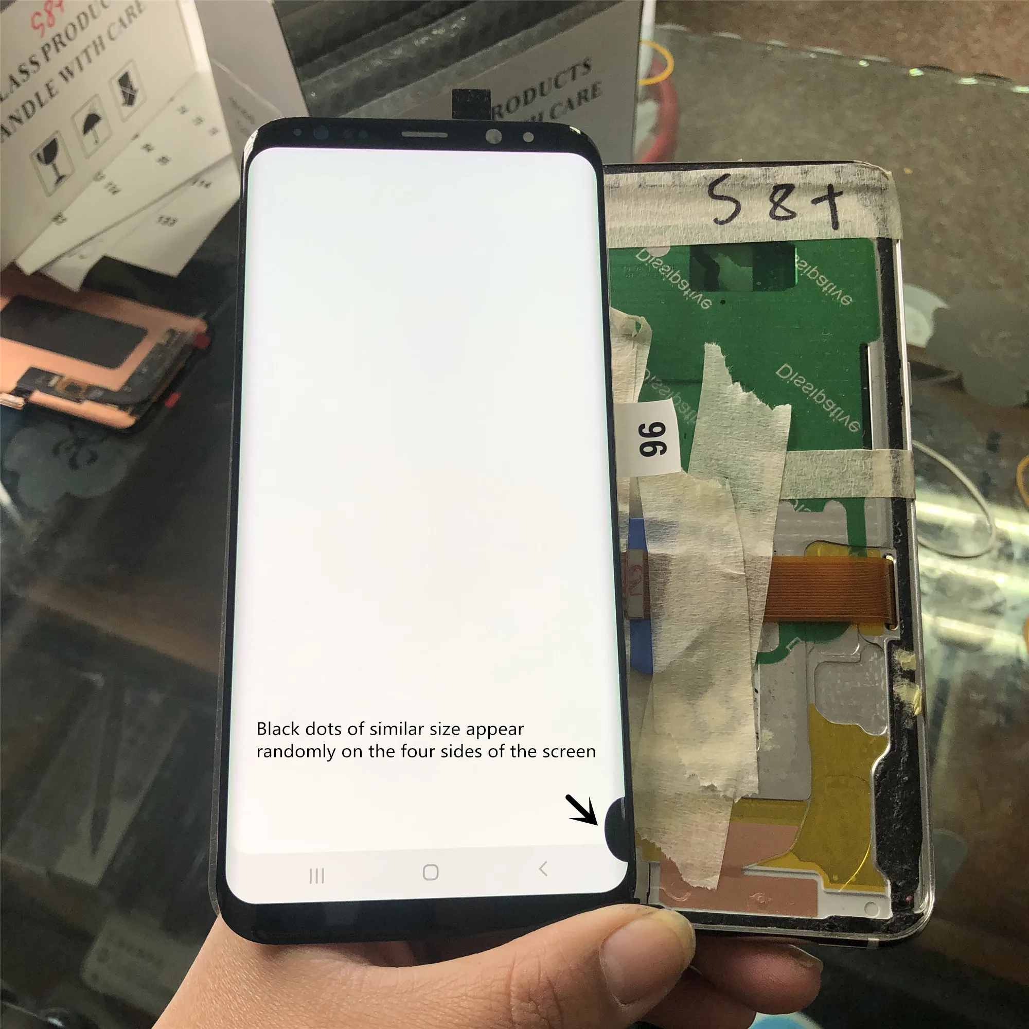 6 2 &quotОригинальный ЖК дисплей Amoled с большой точкой для Samsung S8 plus G955 SM G955F + цифровой