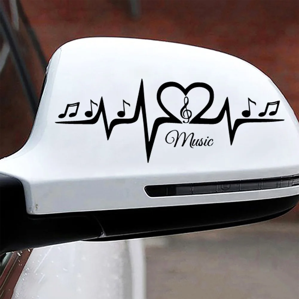 

Beauty ECG Car Decal Decal Car Styling Motorcycle Body Cool Covers Black/Silver