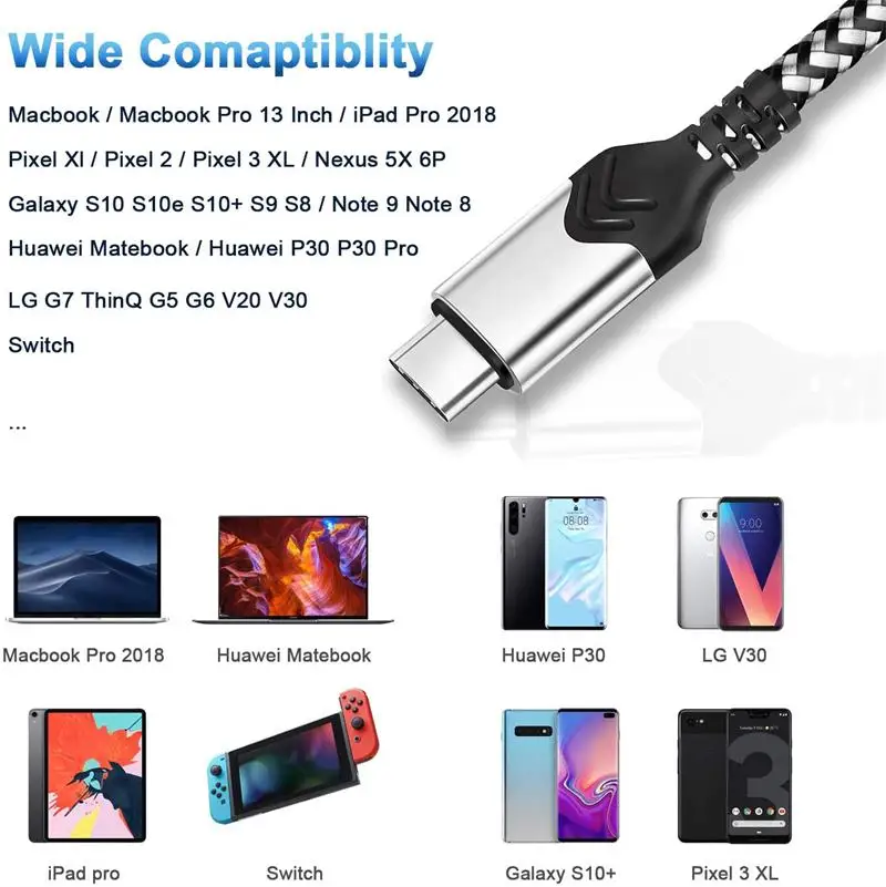 

EDIYUN Usb C Cable PD 100W Fast Charging Cables Type C USB C TO USB C Cable PD for Android Phone Type C Cable mobile phones
