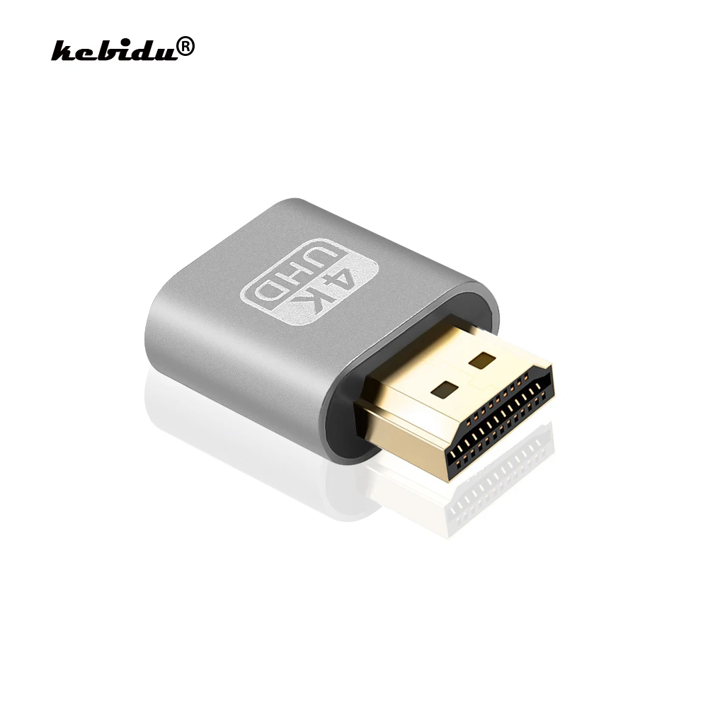 Kebidu HDMI совместимых с 1 4 DDC EDID разъем VGA адаптер виртуальной Дисплей Безголовый