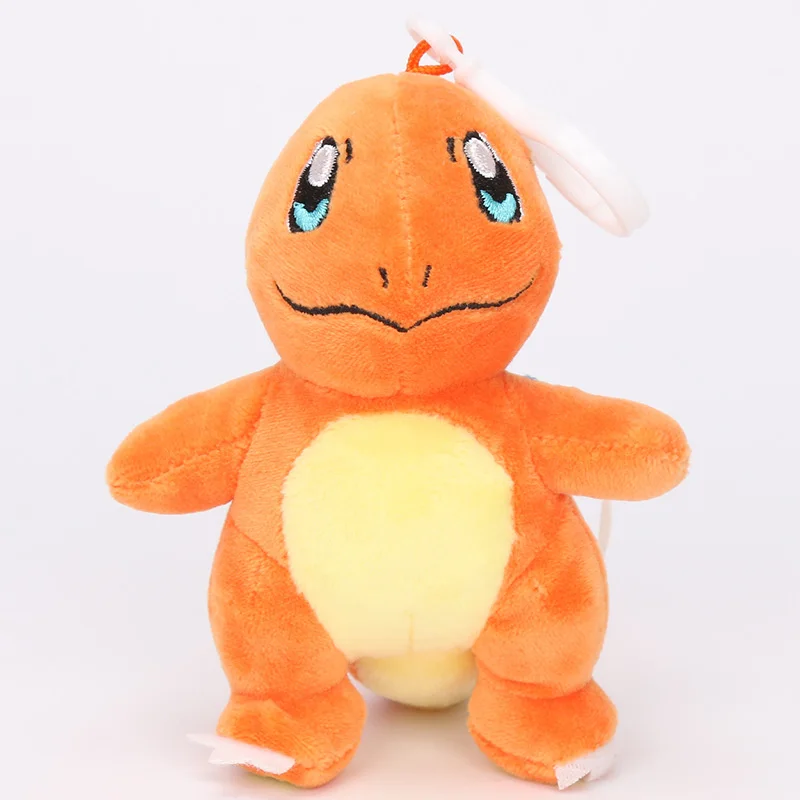 10cm Charmander Takara Tomy Pokemon подлинный Пикачу плюшевый кулон в форме куклы Charmander Jigglypuff Bulbasaur животные куклы игрушки для детей - Цвет: 10cm Charmander